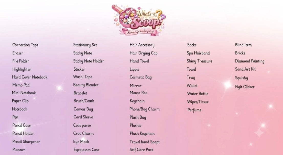 Mystery Scoop Options